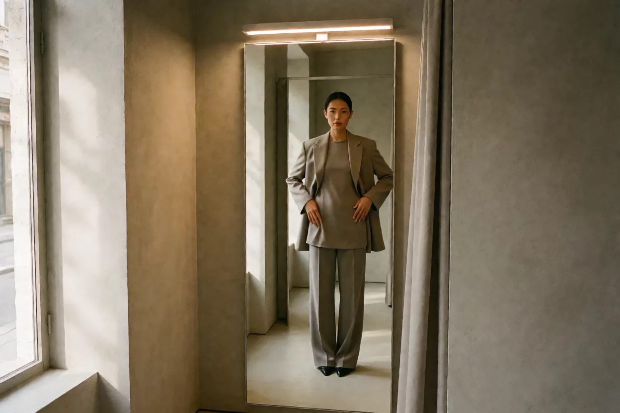 衣帽间镜前安装5000K高显色灯带看衣服颜色