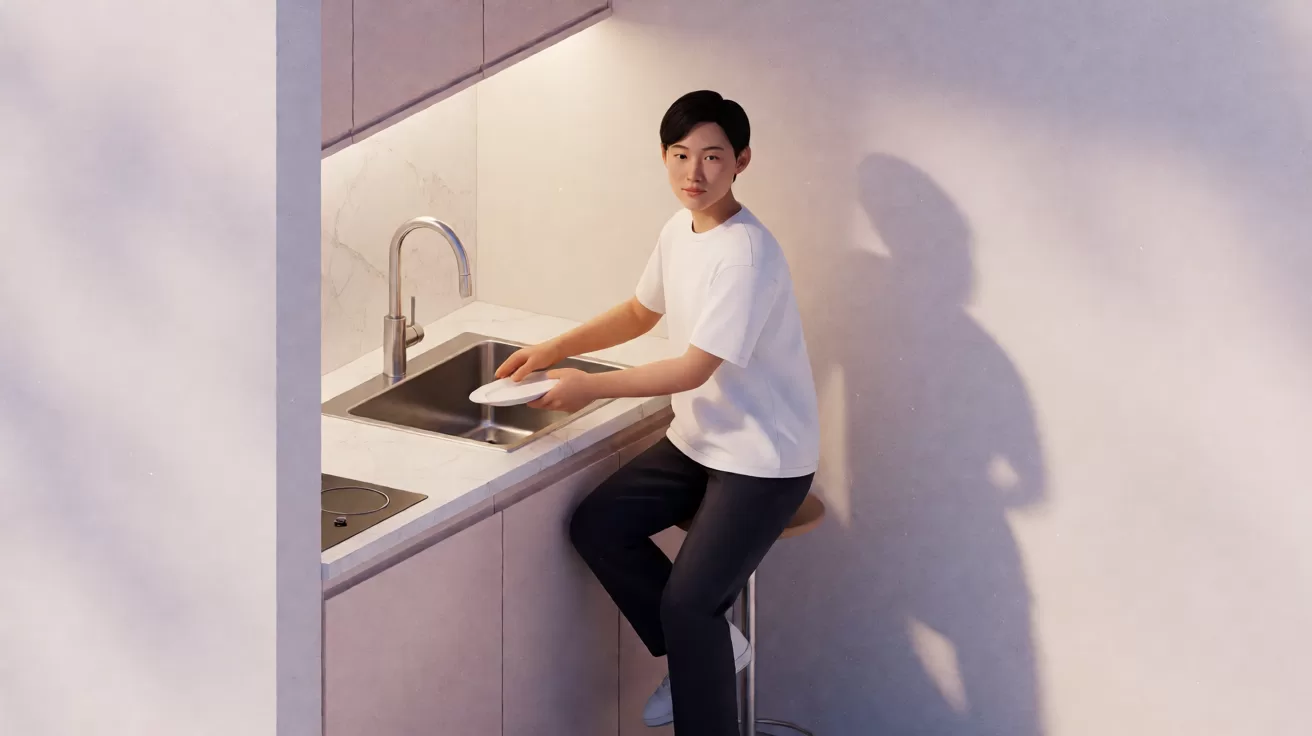 厨房水槽上方要不要补灯：站过去看影子就知道
